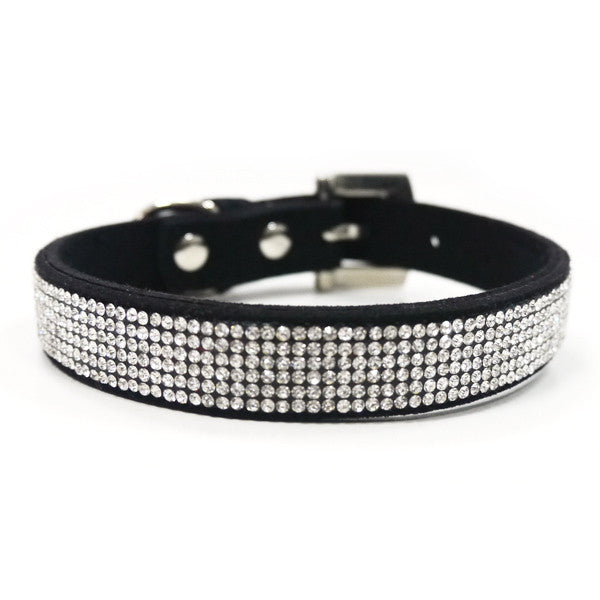 Black rhinestone dog on sale collar