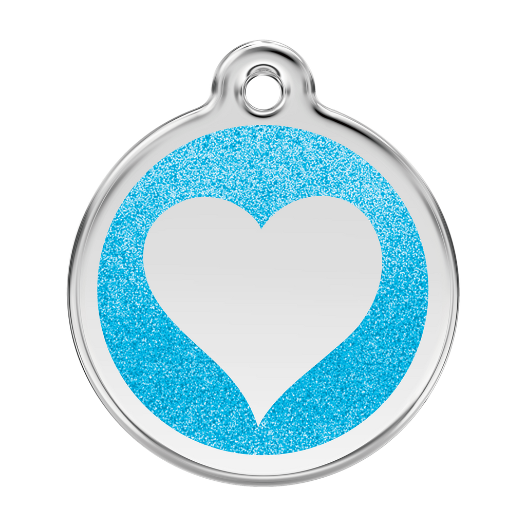 Anodized Aluminum Blue Heart Pet Tags, 1 1/4 x 1 1/4 - AL-JD-PET2090BU -  IdeaStage Promotional Products