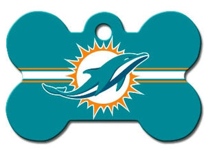 Miami Dolphins NFL Custom Engraved Dog ID Tag - Bone – PupLife Dog Supplies