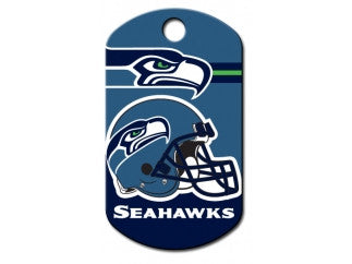 Seattle Seahawks NFL Custom Engraved Dog ID Tag - Military Style