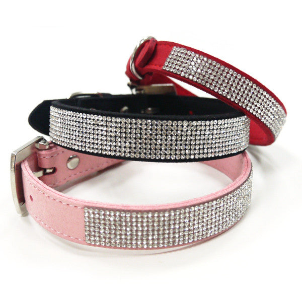 Pink bling dog collar best sale